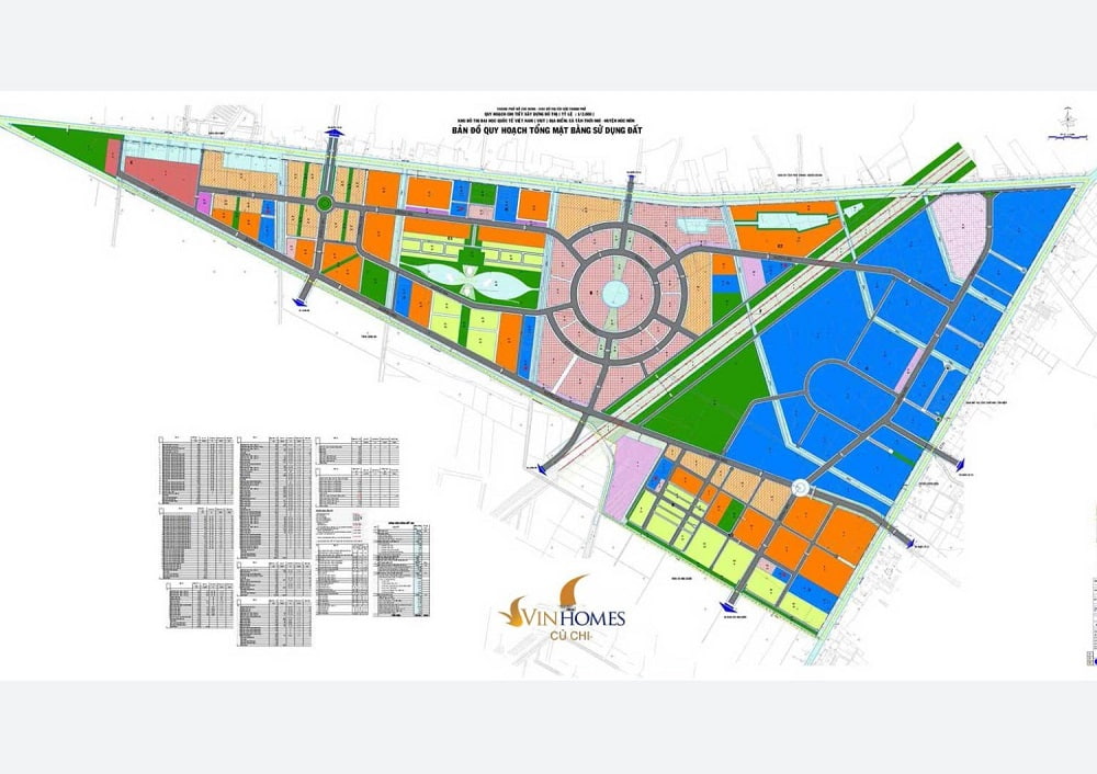 Mặt bằng tổng thể đại đô thị Vinhomes Củ Chi
